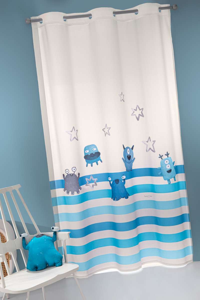 Saint Clair Κουρτίνα Soft - Touch Monsters Blue 160x240