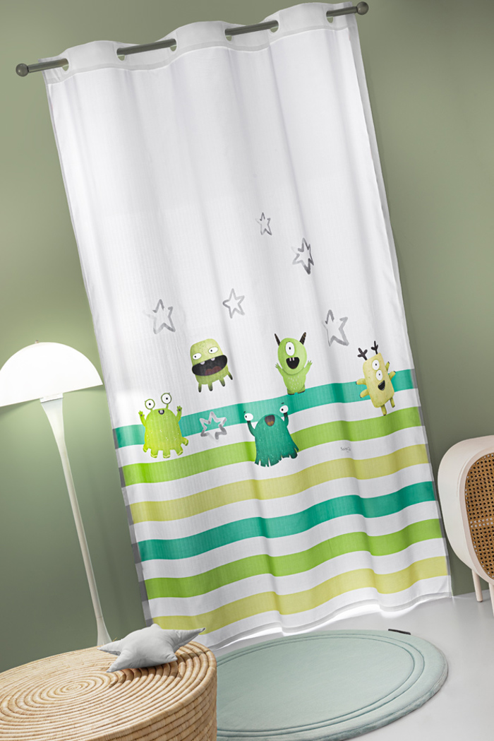 Saint Clair Kourtina Soft - Touch Monsters Lime 160x240
