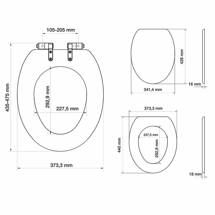 Tiger Mississippi Kapaki Lekanis MDF White 251660646