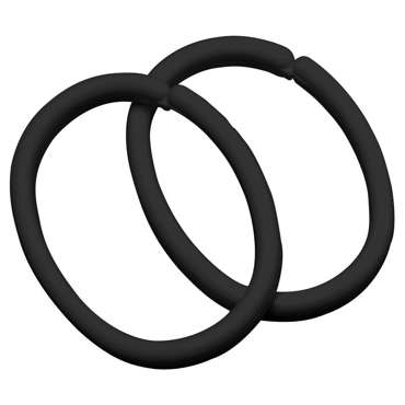 Sealskin Clips 12 pcs (bag) black κρίκοι κουρτίνας μπάνιου