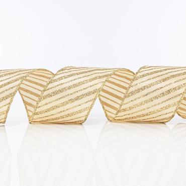 ESTHETI home Κορδέλα Χρυσή με Glitter 6.35cmX10m 600-41101