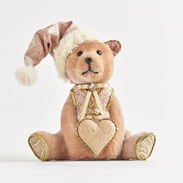 ESTHETI home Αρκουδάκι Καθιστό με Ροζ Ρούχα και Σκουφάκι 20x15x26cm 600-44080