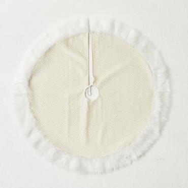 ESTHETI home Ποδιά Δέντρου Βελούδινη Λευκή 90cm 600-44183