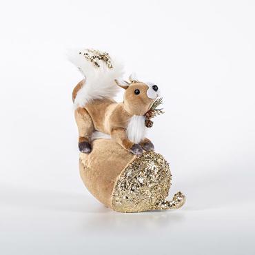 ESTHETI home Σκιουράκι με Κουκουνάρι Βελούδινο Μόκα 35x22cm 600-44700