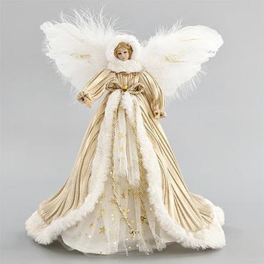 ESTHETI home Κορυφή Δέντρου Νεράιδα με Αστεράκι Λευκή/Χρυσή 31cm 600-44795