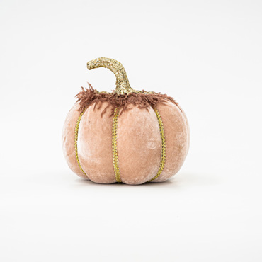 ESTHETI home Κολοκύθα Βελούδινη Σομόν με Χρυσό Glitter 20cm 600-45553