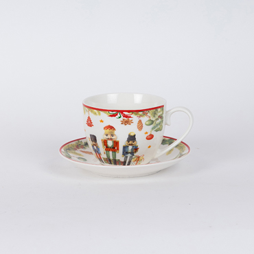 ESTHETI home Σετ των 2 Κούπα με Πιατάκι με Καρυοθραύστες 600-46508