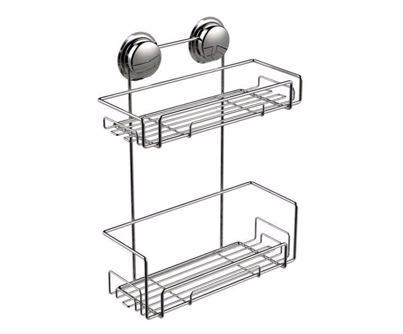 Sealskin Ράφι διπλό με βεντούζες 30cm chrome Elementals