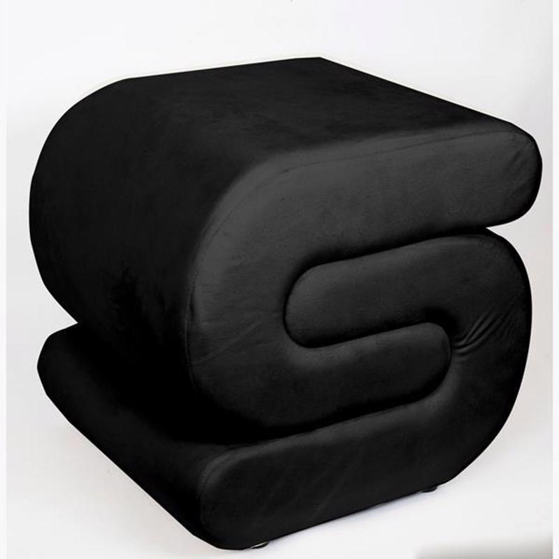 ESTHETI home - ΣΗΜΑΝΤΙΚΟ: Σε περίπτωση διαφοράς τιμής από το κατάστημα ισχύει παντα και μόνο η τιμή του καταστήματος ESTHETI home Σκαμπό Βελούδινο Μαύρο 51x46x48cm 750-1002