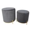 ESTHETI home Set ton 2 Skampo Kotle Beloudino Mavro me Metallika Podia Xrusa F42x44cm/F35x37cm 750-14024