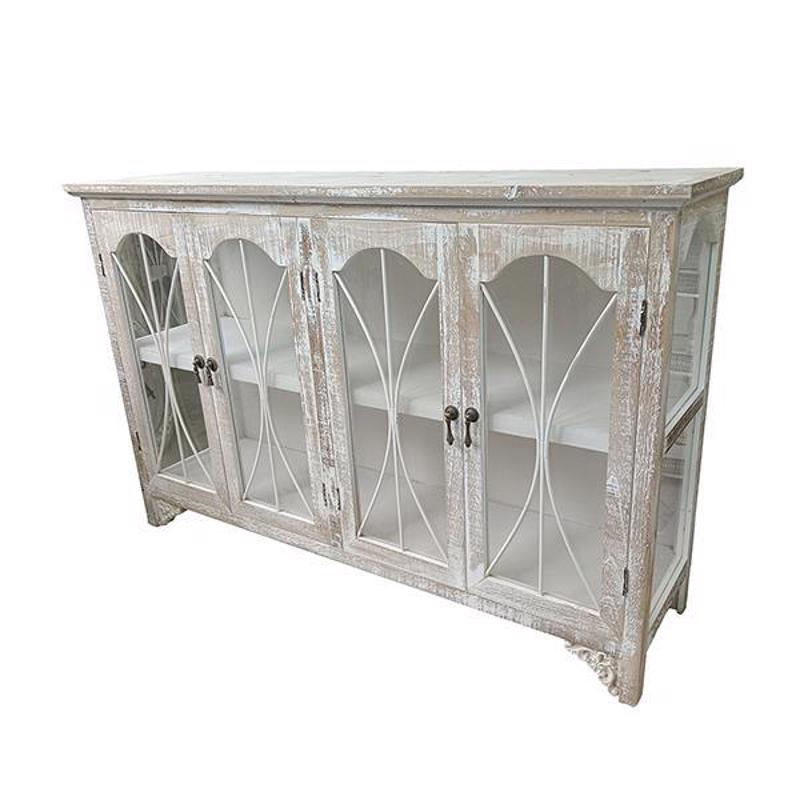 ESTHETI home Μπουφές Ξύλινος Λευκός με 4 Πορτάκια 121x3