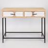 ESTHETI home Konsola Xulini me duo Surtaria se Fusiko Xroma me Metalliki Basi 100X41X80.50cm 750-25021