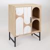 ESTHETI home Ntoulapi Xulino Fusiko me 1 Portaki Lefko 60x36x80.5cm 750-25022