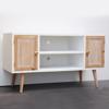 ESTHETI home Epiplo Tileorasis Xulino Lefko/Kafe me 2 Portakia 110x41x60.5cm 750-25025