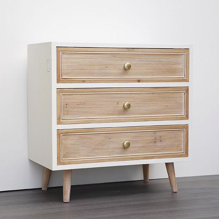 ESTHETI home Surtariera Xulini Lefki/Kafe me 3 Surtaria 72x38.5x72cm 750-25027