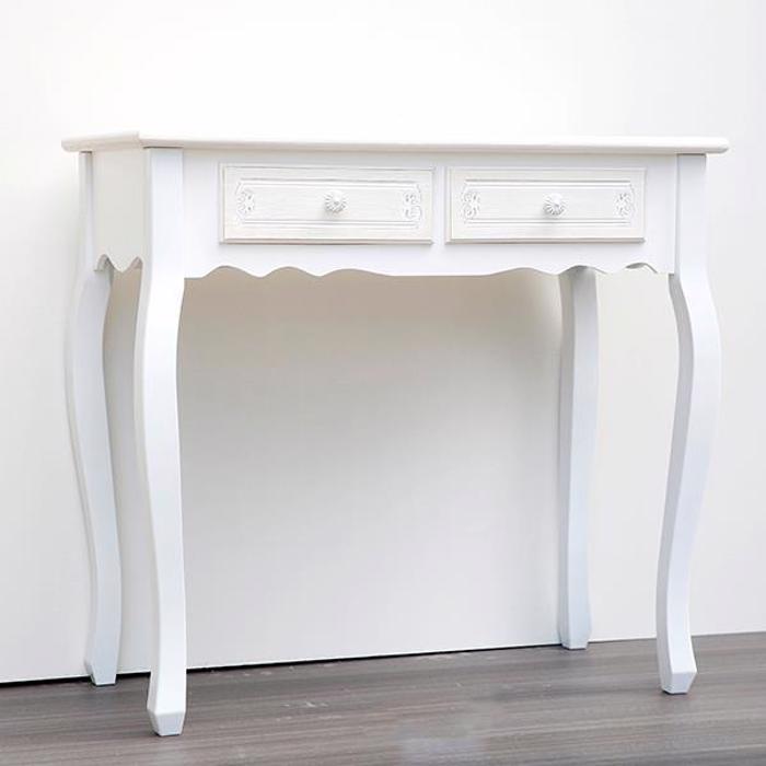 ESTHETI home Konsola Xulini Lefki me 2 Surtaria 80X40X75cm 750-25034