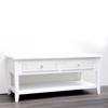 ESTHETI home Epiplo Tileorasis Xulino Lefko me Surtaria kai Sxedio 110x50.5x48.5cm 750-25035
