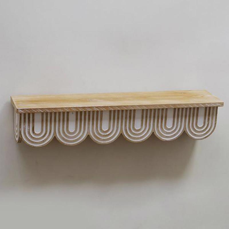 ESTHETI home Ραφιέρα Τοίχου Ξύλινη σε Φυσική Απόχρωση μ