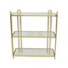 ESTHETI home Rafiera Metalliki Xrusi me 3 Rafia 73x31.5x81.5cm 750-31512
