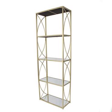 ESTHETI home Ραφιέρα Μεταλλική Χρυσή με 4 Ράφια 61x28x177cm 750-31513