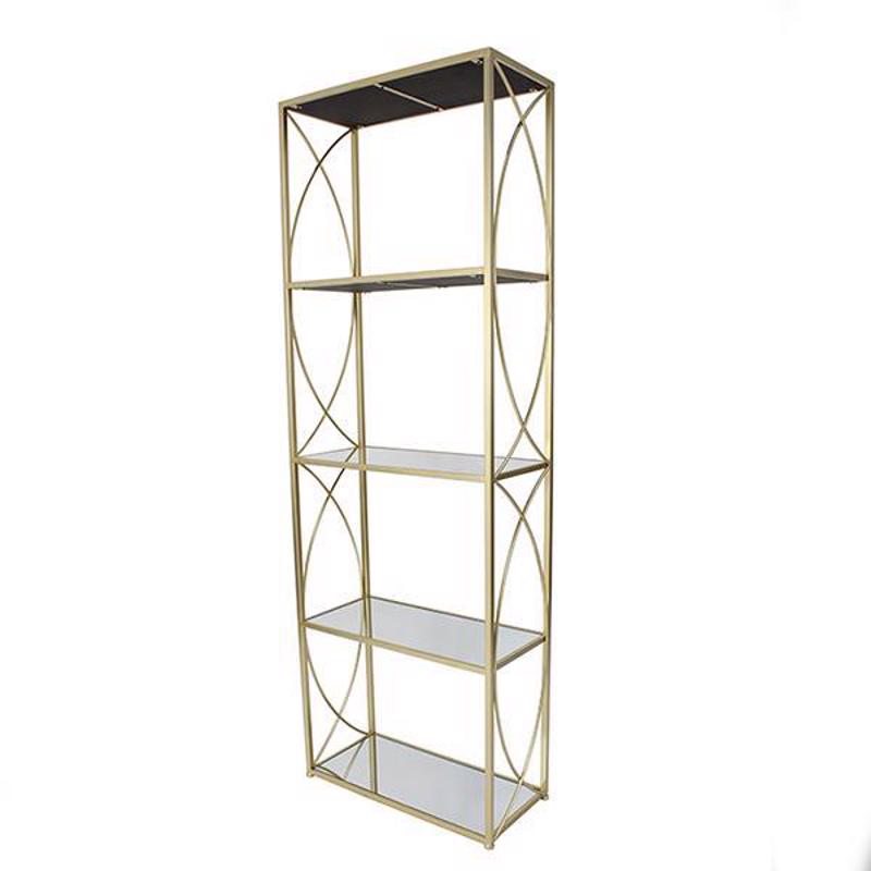 ESTHETI home Ραφιέρα Μεταλλική Χρυσή με 4 Ράφια 61x28x1