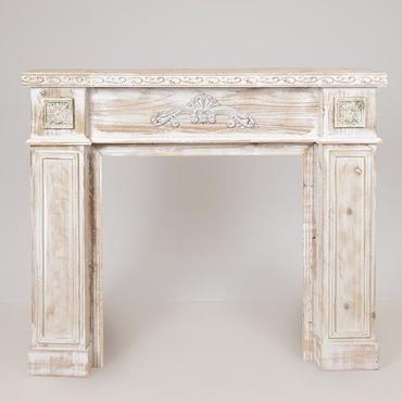 ESTHETI home Πρόσοψη Τζακιού Φυσική-Γκρι Αντικέ με Σχέδιο 120x23x101cm 750-33515