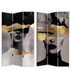 ESTHETI home Paraban me Sxedio Gynaikeio Prosopo (Kambas) Ggri/Xruso/Mavro 120x2.5x180cm 750-34013