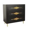 ESTHETI home Surtariera Xulini Mavri me 3 Surtaria kai Podia Metallika Xrusa 80x40x80cm 750-35512