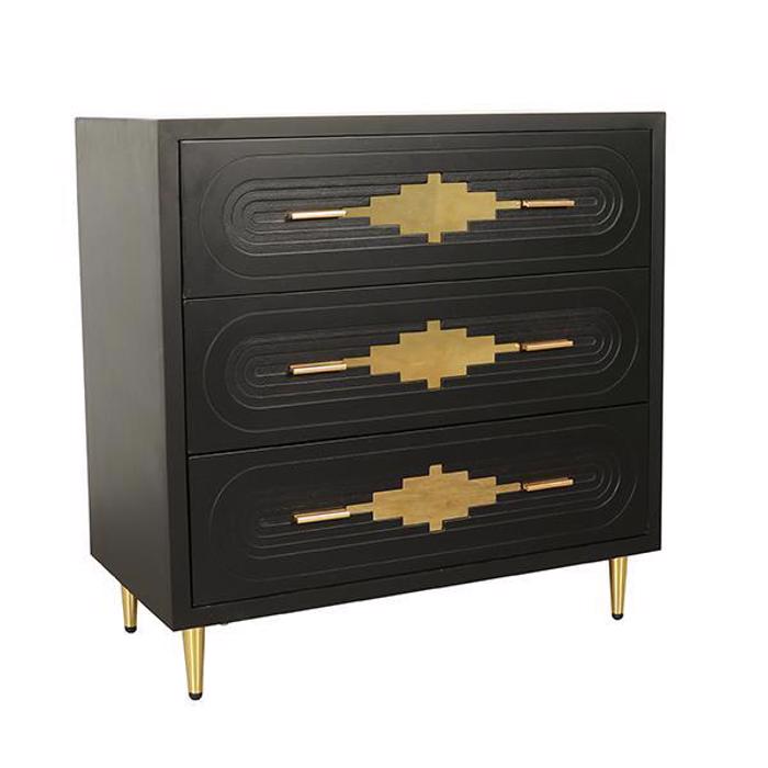 ESTHETI home Surtariera Xulini Mavri me 3 Surtaria kai Podia Metallika Xrusa 80x40x80cm 750-35512