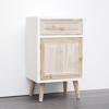 ESTHETI home Komodino Xulino Lefko/Kafe me 1 Surtari kai 1 Portaki 40x31.5x66.5cm 750-35519
