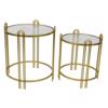 ESTHETI home Set ton 2 Trapezakia Boithitika Metallika Xrusa me Gyalines Epifaneies F48x56.5cm/F40.5x48cm 750-39512
