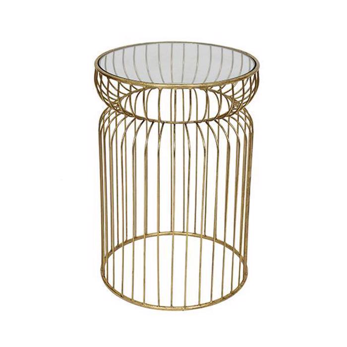 ESTHETI home Trapezaki Boithitiko Metalliko Xruso me Gyalini Epifaneia F35x51cm 750-39513