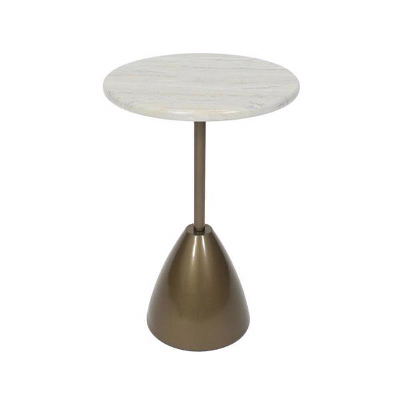 ESTHETI home Τραπέζι Μεταλλικό Χρυσό/Λευκό Φ35x52cm 750