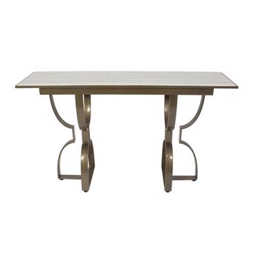 ESTHETI home Τραπέζι Μεταλλικό Χρυσό/Λευκό 140x40x80cm 750-39562