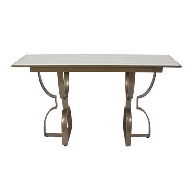 ESTHETI home Τραπέζι Μεταλλικό Χρυσό/Λευκό 140x40x80cm 750-39562