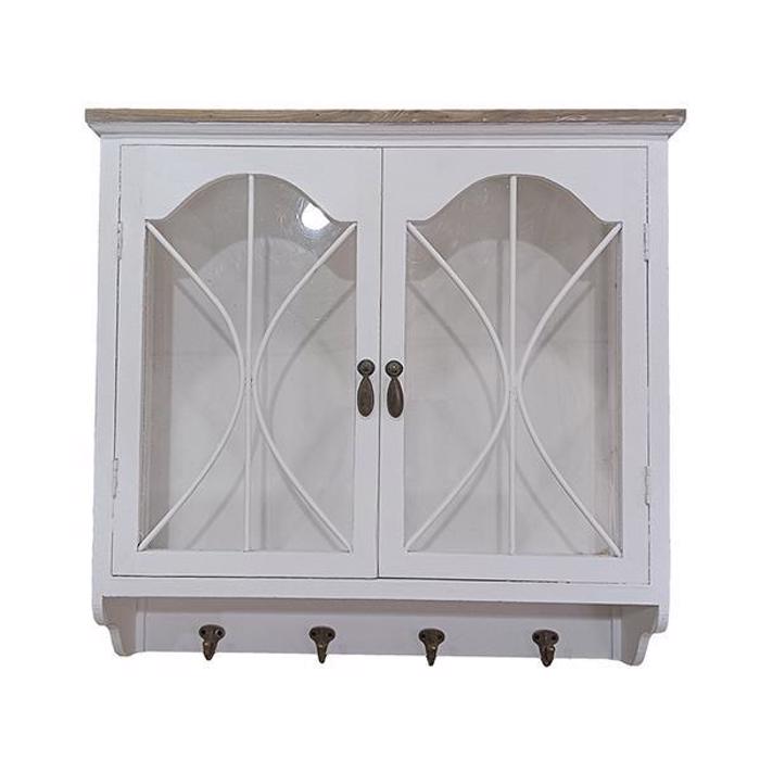 ESTHETI home Ntoulapi Toixou Xulino Lefko me 2 Portes 59.5x17.5x60cm 750-42513