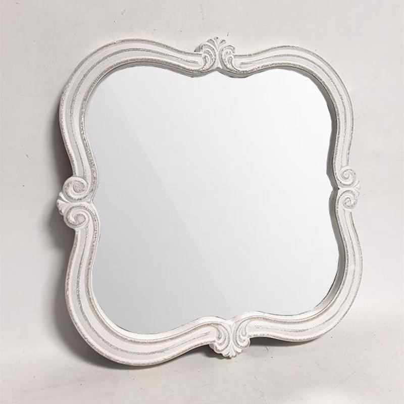 ESTHETI home Καθρέπτης Ξύλινος Λευκός 51x2.5X51cm 751-1