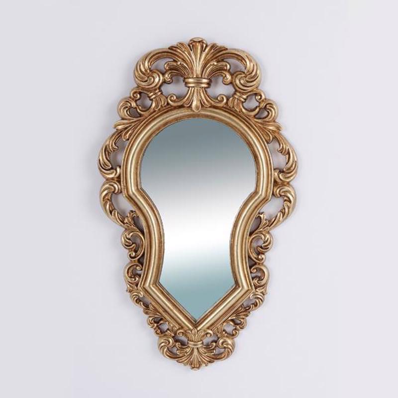 ESTHETI home Καθρέπτης Τοίχου Resin Χρυσός 19.5x1.7x32.