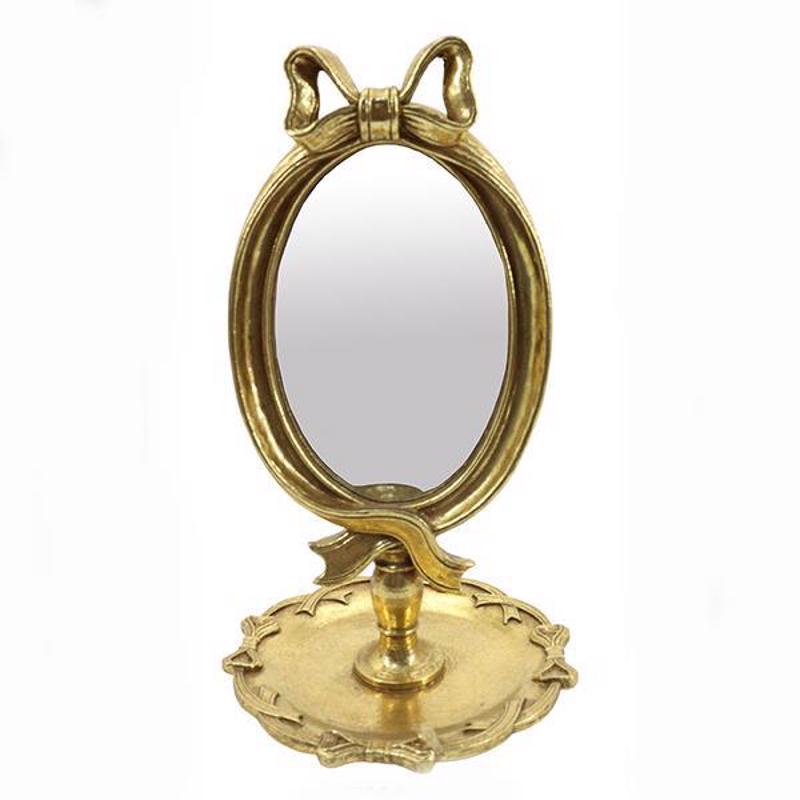 ESTHETI home Επιτραπέζιος Καθρέπτης Resin Χρυσός 15.3x1