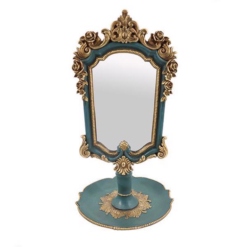 ESTHETI home Επιτραπέζιος Καθρέπτης Resin Πράσινος/Χρυσ