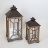 ESTHETI home Σετ των 2 Φανάρι Καφέ 30x30x68cm/23x23x48.5cm 752-10010 ESTHETI home Set ton 2 Fanari Kafe 30x30x68cm/23x23x48.5cm 752-10010