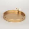 ESTHETI home Diakosmitiki Piatela me Pouli Resin Lefki/Xrusi 22.4x21.3x6.7cm 752-15017