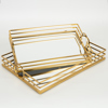 ESTHETI home Set ton 2 Diskos Metallikos Xrusos me Kathrepti 35x25x6.5cm/30.5x20.5x6.5cm 752-16017