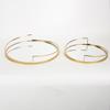 ESTHETI home Set ton 2 Diskos Metallikos Xrusos me Kathrepti F39x5cm/F30.5x5cm 752-16018