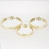 ESTHETI home Set ton 3 Diskos Metallikos Xrusos me Kathrepti F25x4cm/F21x4cm/F17x4cm 752-16029
