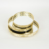 ESTHETI home Set ton 3 Diskos Metallikos Xrusos me Kathrepti F25x4cm/F21x4cm/F17x4cm 752-16029
