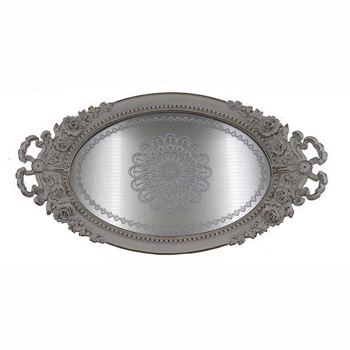 ESTHETI home Diskos me Kathrepti Resin Asimi 44.2x4.2x24cm 752-16069