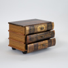 ESTHETI home Diakosmitika Koutia ''Biblia'' Xulina Kafe me 3 Surtaria 20x14x15cm 752-17023