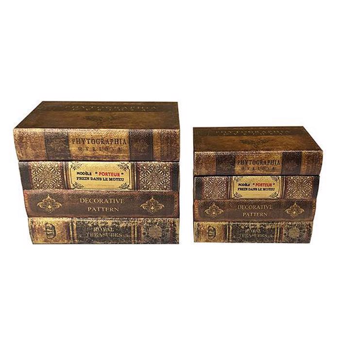 ESTHETI home Set ton 2 Diakosmitika Koutia Xulina Anoixto Kafe 20x13x16cm 752-17026
