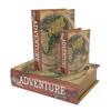 ESTHETI home Set ton 3 Diakosmitika Koutia ''Biblia'' Xulina Kafe 30x22x7.5cm 752-17042